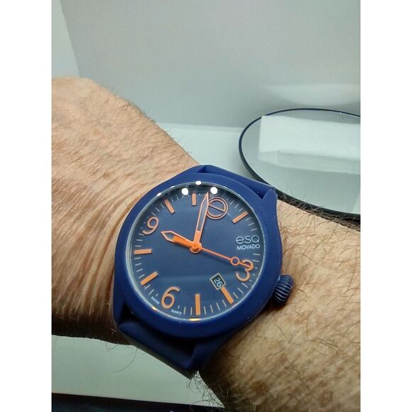 ESQ Movado Blue / Orange ES:50.1.29.5670 Swiss Quartz Movement Watch - Picture 12 of 12